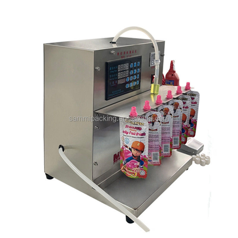 2000ml Spout Pocket Sıvı Doldurma Paketleme Makinesi Masa Tip 2 Kafa