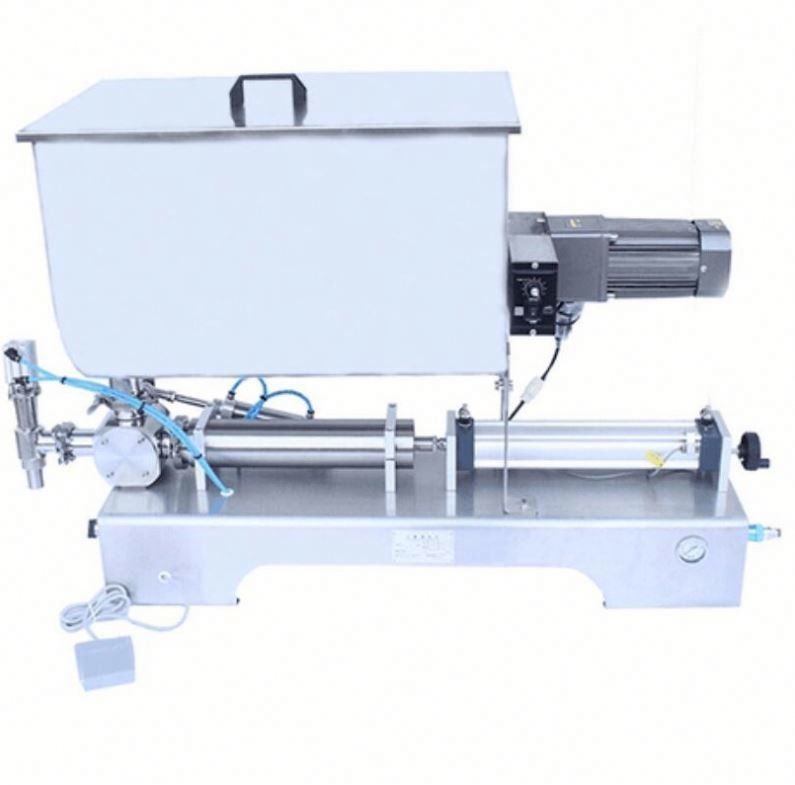 Saus Fasulye Pastası Sıvı Pasta Doldurma Makinesi Mixer U Tipi Hopper ile