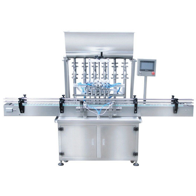 Otomatik PLC Piston 6 Başlı Şişe Doldurma Makinesi Şampuan Sosu Pastası Sıvı Doldurma Makinesi