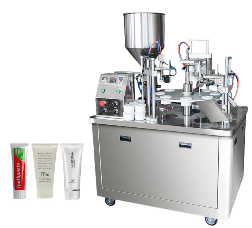 Ultrasonik losyon kozmetik krem elektrik alüminyum plastik yumuşak tüp yarı otomatik doldurma ve mühürleme makinesi fabrika fiyatı