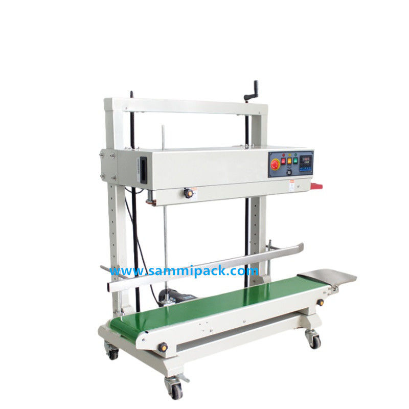 FRD-1200V Elektrikli Yarım Otomatik Sıcaklık Sızdırma Makinesi İçecek Çuvalları için Sürekli Dikey Plastik Torba Sızdırma için Ahşap