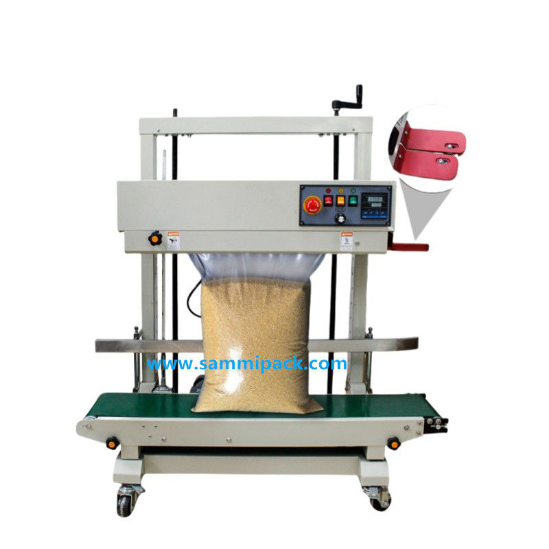 FRD-1200V Elektrikli Yarım Otomatik Sıcaklık Sızdırma Makinesi İçecek Çuvalları için Sürekli Dikey Plastik Torba Sızdırma için Ahşap