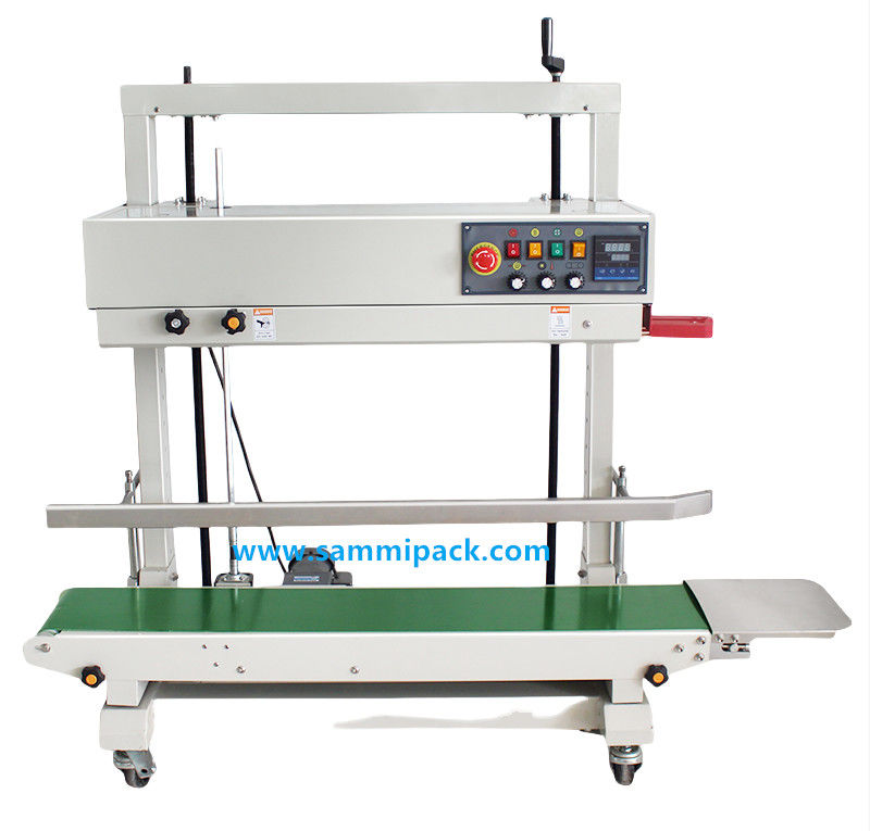 FRD-1200V Elektrikli Yarım Otomatik Sıcaklık Sızdırma Makinesi İçecek Çuvalları için Sürekli Dikey Plastik Torba Sızdırma için Ahşap