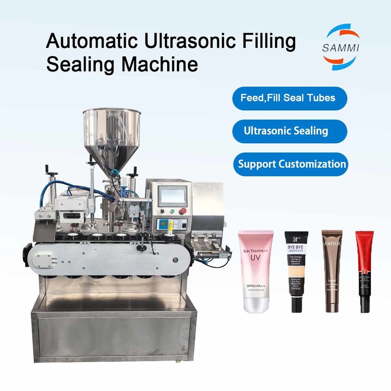 Otomatik kozmetik krem tüpü doldurma ve mühürleme makinesi ultrasonik yumuşak tüp doldurma ve mühürleme makinesi
