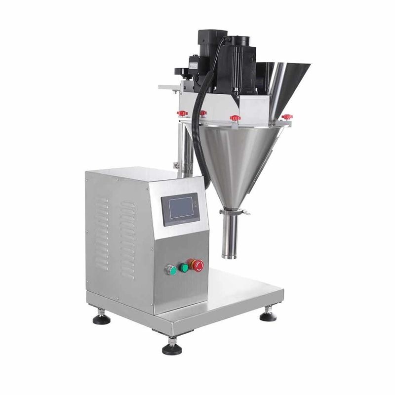 Şişe poşeti süt kozmetik tartma dozajı için elektrikli yarı otomatik toz doldurma makinesi