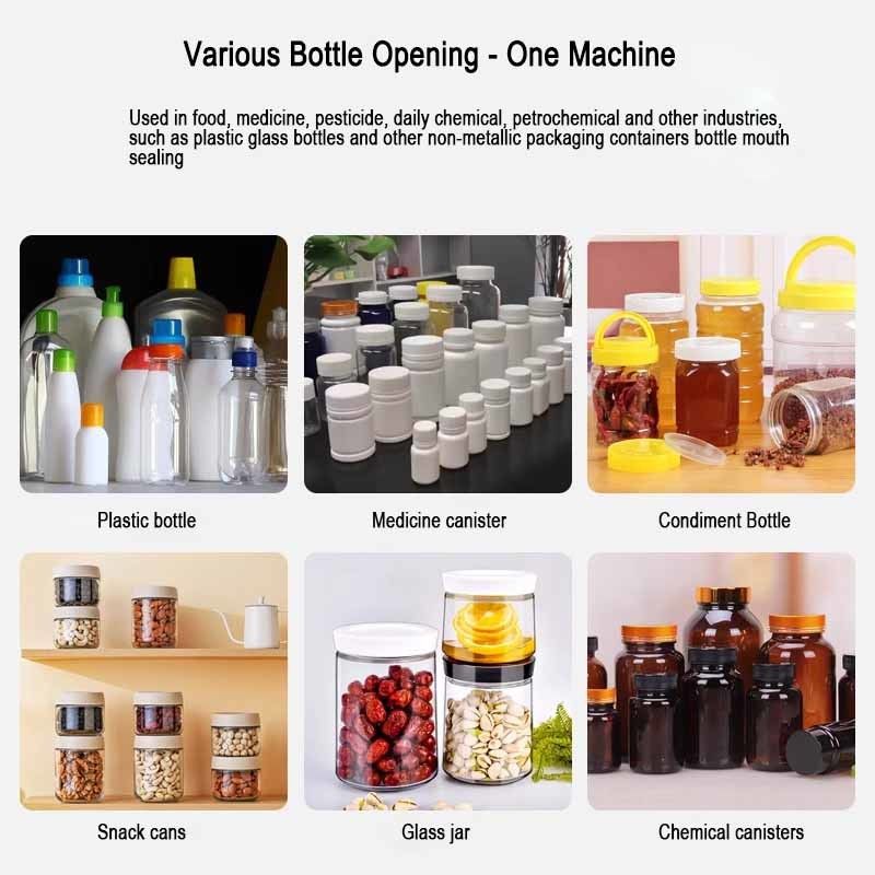 Alüminyum folyo ısı indüksiyonu mühürleme makinesi Kapak Şişeler için indüksiyon mühürleyici İçecek ambalajlama makineleri için kutular