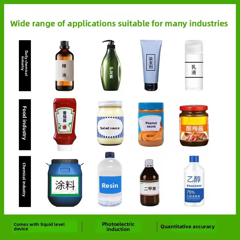 Kolay Çalışma Tam Otomatik Servo Rotor Pompası Bal İçin Paste Sıvı Doldurma Makinesi Sıvı Pisik Fıstık Tereyağı Ketçap