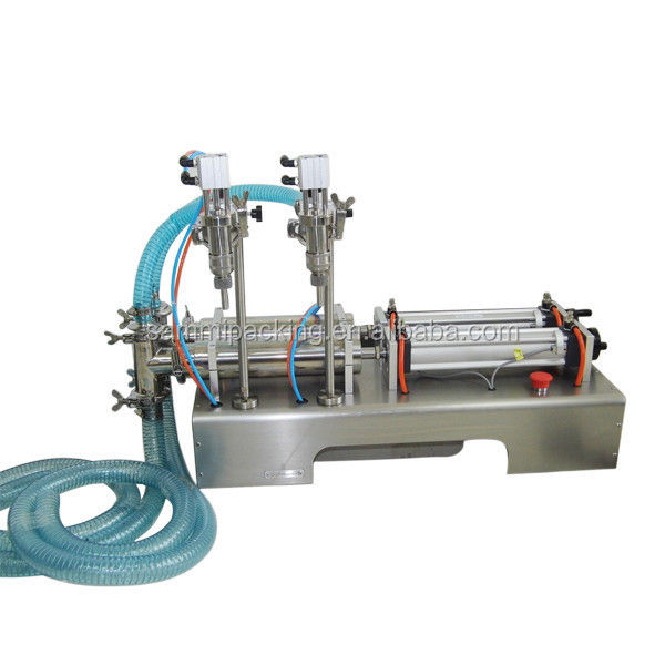 Yüksek Kaliteli Çift Kafalı Pnömatik Pistonlu Süt Dolum Makinesi, Sıvı Deterjan, şampuan, duş Jeli Dolgusu (500-5000ml)