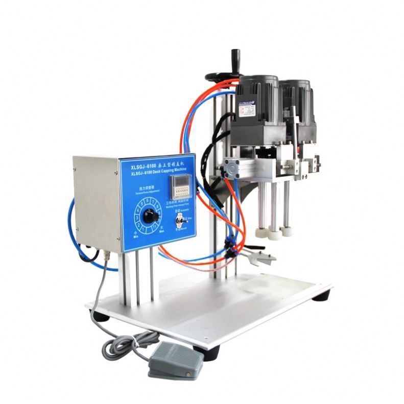 Spray Kapak Kapama Makinesi, Şampuan, Duş Jeli için Yarım Otomatik Şişe Kapama Makinesi