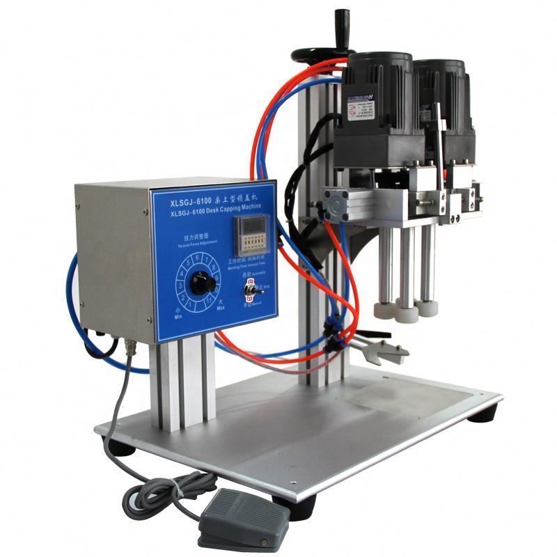 Spray Kapak Kapama Makinesi, Şampuan, Duş Jeli için Yarım Otomatik Şişe Kapama Makinesi