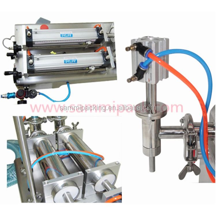 Yüksek Hızlı Pnömatik Sıvı Dolum Makinesi, Çift Kafalı Ayçiçek Yağı Dolum Makinesi, Sıvı Sabun Dolum Makinesi