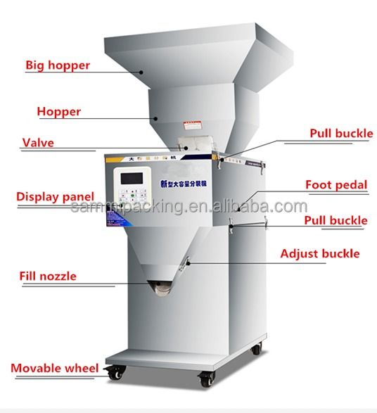 500G Racking Granule Powder Filling Machine Çay pirinç un kahve fasulyesi kantitatif titreşim tartma paketleme makinesi