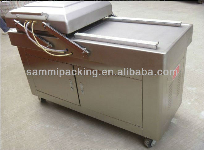 Sığır pastırması tavuk tofu fıstık deniz maması için çok fonksiyonel çift oda vakumlu paketleme makinesi