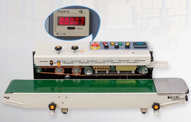 Yüksek Hızlı Sürekli Bant Yapıştırıcı FR900C - Sayacılı Plastik Torba Yapıştırma Makinesi, Gıda Paketleme Isı Yapıştırıcısı