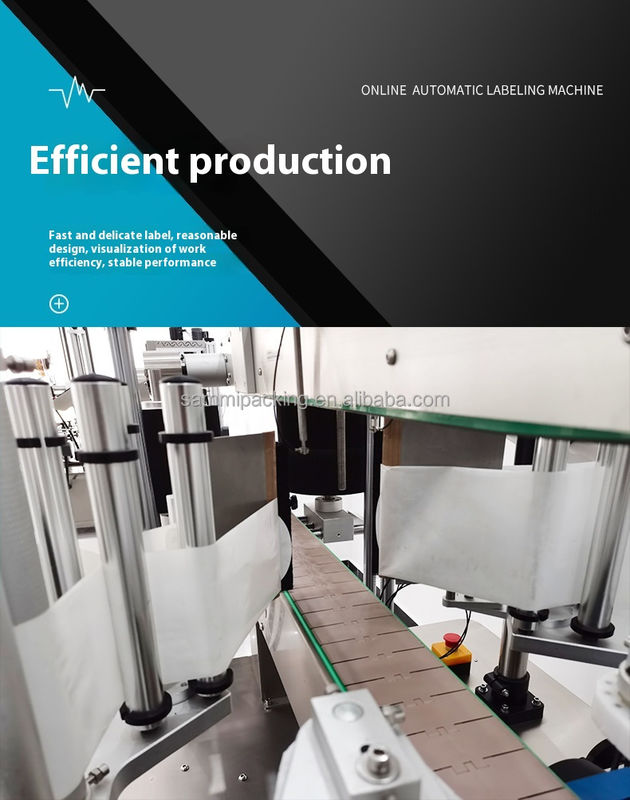 Kare Şişeler İçin Çift Taraflı Etiket Uygulayıcı, Konveyörlü Otomatik Düz Yuvarlak Plastik Cam Şişe Etiketleme Makinesi