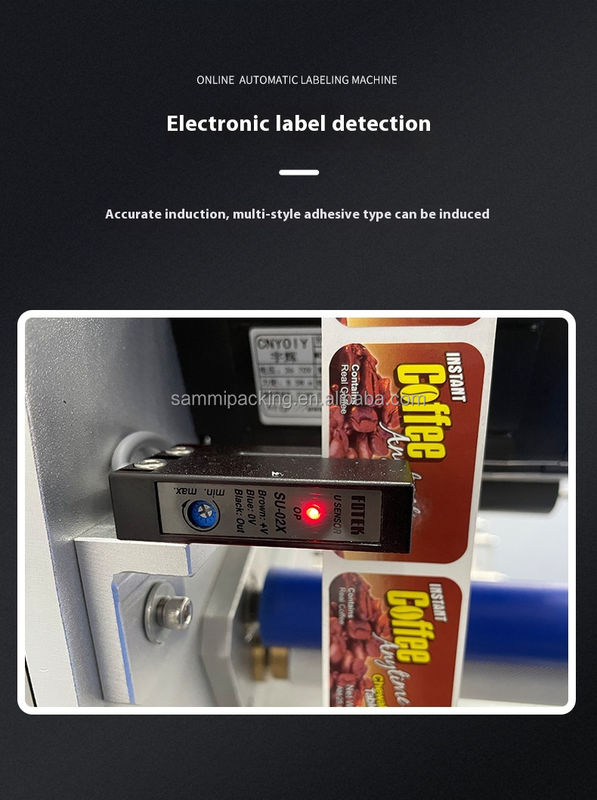 Kare Şişeler İçin Çift Taraflı Etiket Uygulayıcı, Konveyörlü Otomatik Düz Yuvarlak Plastik Cam Şişe Etiketleme Makinesi