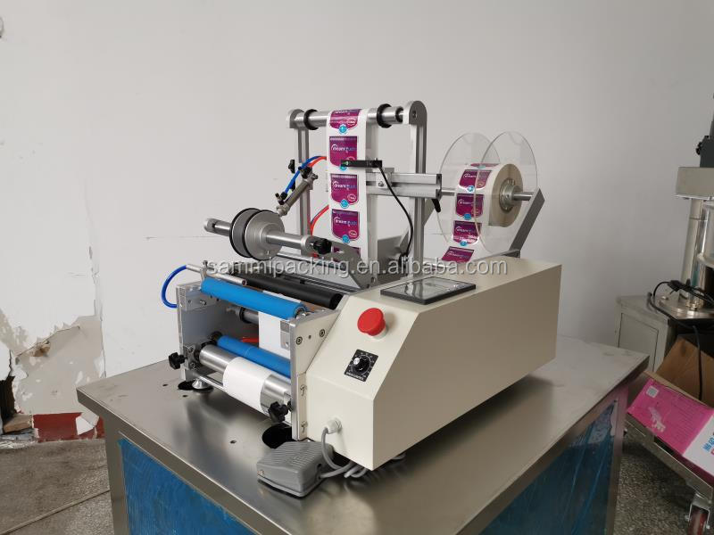 Yarı Otomatik 10ml Cam Şişe Tek/Çift Taraflı Etiket Yuvarlak Şişe Etiketleme Makinesi