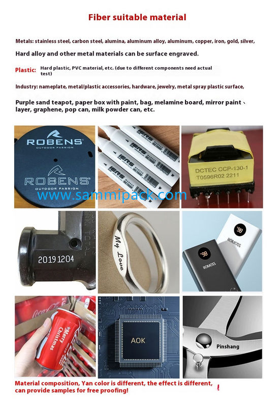 Metal Parçalar İçin Düşük Bakım Fiber Lazer Markalama Makinesi, Nokta Boyutu, QR Kod/Barkod Desteği