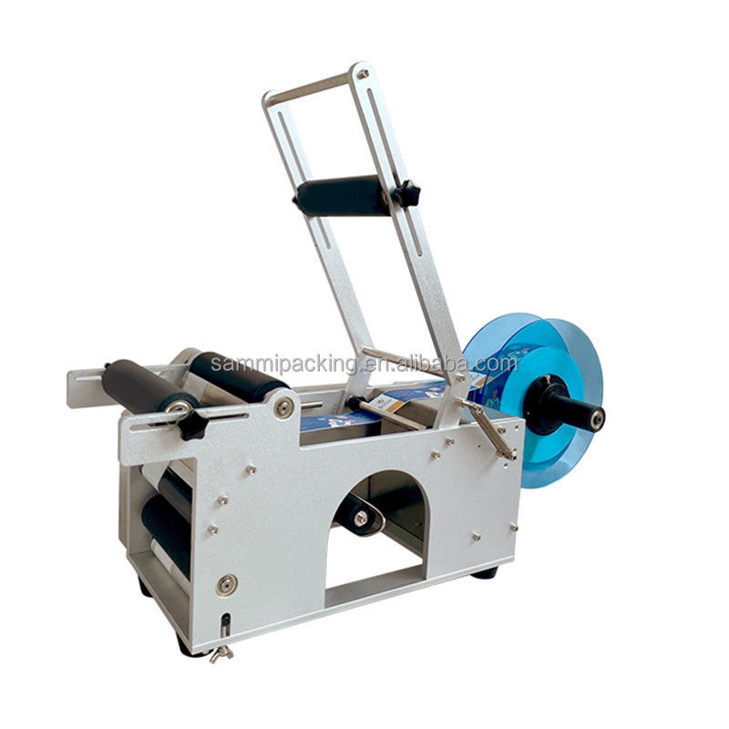 İyi Satış MT-50 Cam ve Plastik Yuvarlak Şişe Manuel Yapışkan Etiketleme Makinesi