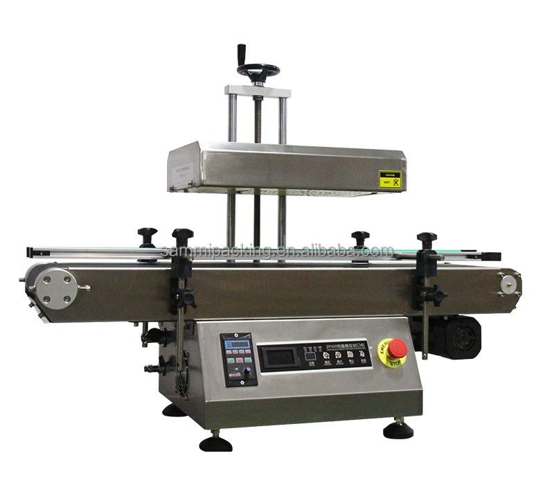 Alüminyum folyo ısı indüksiyonu mühürleme makinesi Kapak Şişeler için indüksiyon mühürleyici İçecek ambalajlama makineleri için kutular