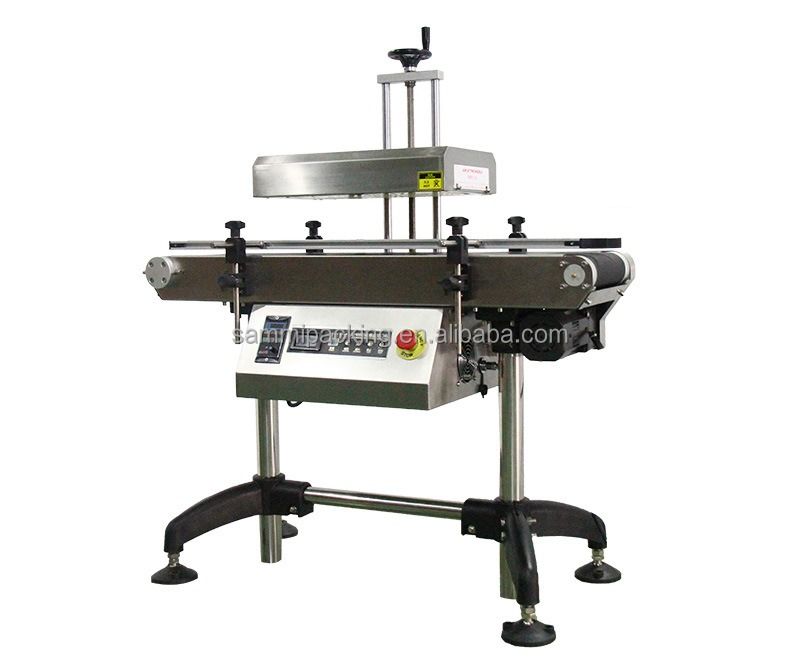 Alüminyum folyo ısı indüksiyonu mühürleme makinesi Kapak Şişeler için indüksiyon mühürleyici İçecek ambalajlama makineleri için kutular