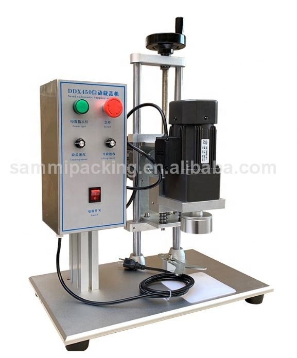 En İyi Fiyatlı Masaüstü Elektrikli Kapak Kapatma Makinesi DDX-450 Cam ve Plastik Şişe Kapatıcı İçecek Uygulaması İçin