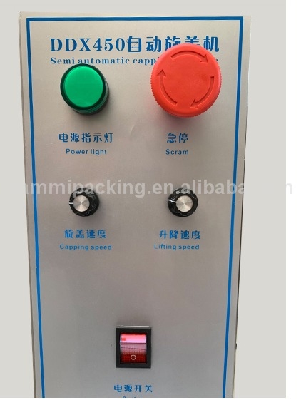 En İyi Fiyatlı Masaüstü Elektrikli Kapak Kapatma Makinesi DDX-450 Cam ve Plastik Şişe Kapatıcı İçecek Uygulaması İçin