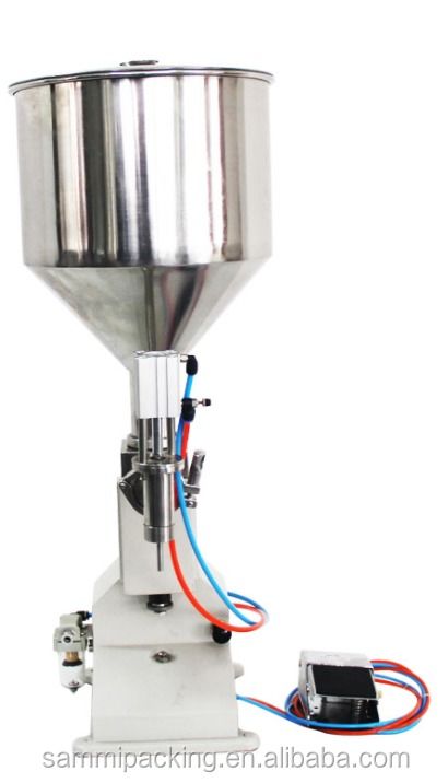 A02 Elsel Kaliteli Küçük Pnömatik Pasta Doldurma Makinesi İçecek ve Torba Paketleme için 50ml Krem Şampuan Kozmetik Doldurucu