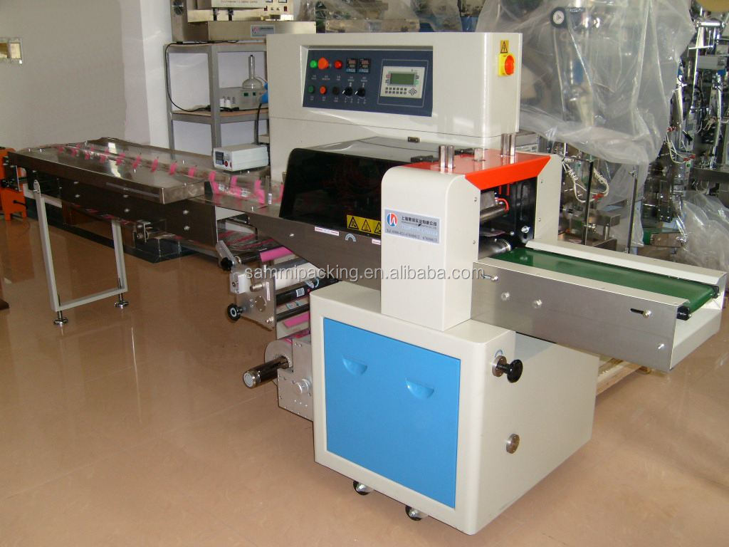 Çerez/sabun/beyaz şeker kahverengi şeker çubuğu fındık poşeti paketleme dolum makinesi için Yastık Paketleme Makinesi