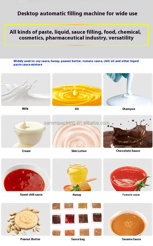 Yüksek Hızlı Otomatik Kozmetik Krem Doldurma Makinesi Domates Sos Doldurma Makinesi Konveyörlü Fıstık Tereyağı Doldurucu