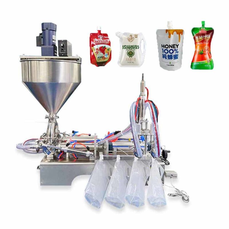 Hazneli Fabrika Yüksek Viskoziteli Macun Dolum Makinesi, Merhem Domates Salçası Doyurma Torbası Paketleme Makinesi