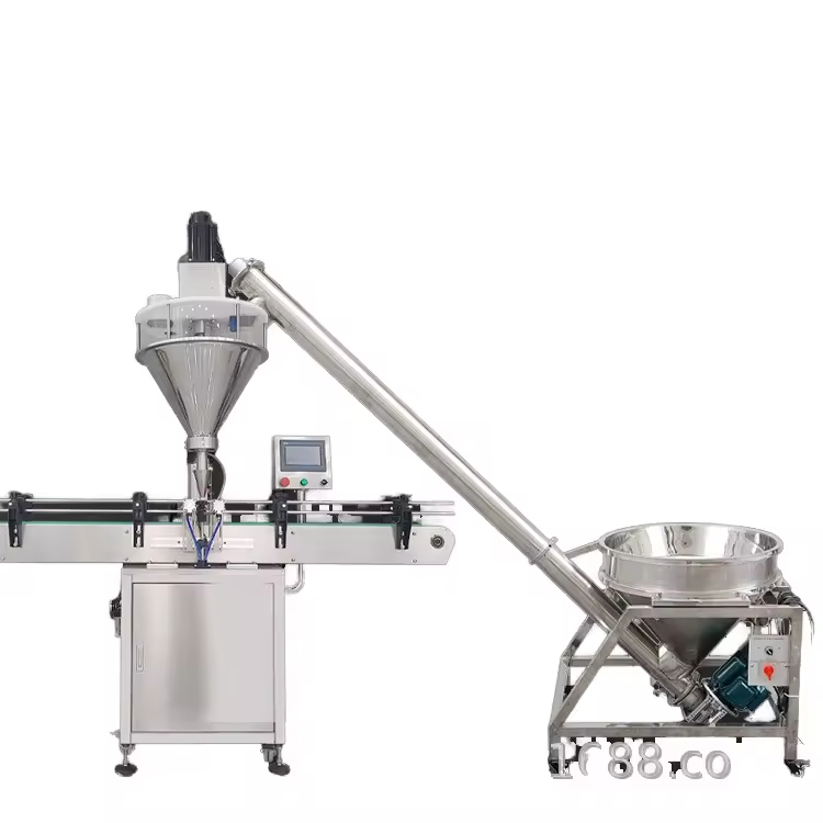 Tamamen Otomatik Tek Kafalı Helezon Dolum Makinesi Kozmetik Baharat Soya Unu Kehribar Diatomit Sütü Matcha Tozu İçin