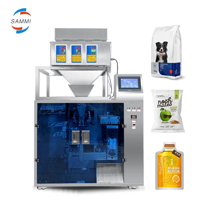 Upgraded Automatic Universal Stand up Pouch Packing Machine for Coffee/Nuts/Sugar/Grains, PLC Touch Screen Control, Dustproof