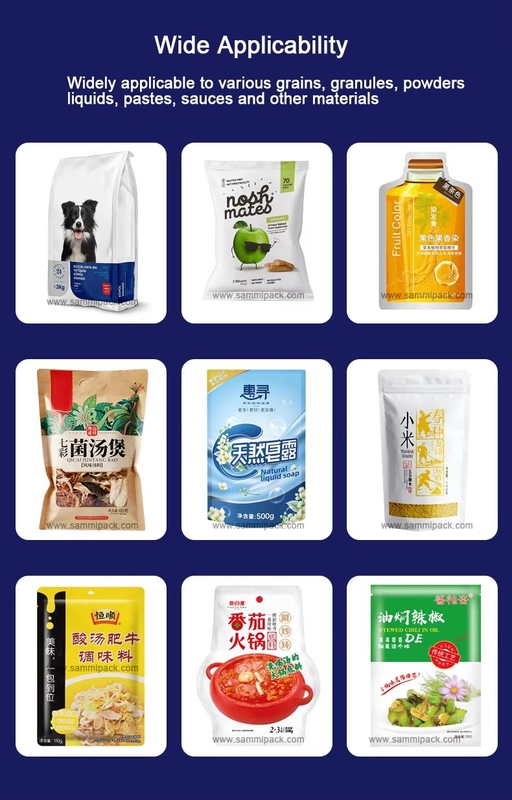 Upgraded Automatic Universal Stand up Pouch Packing Machine for Coffee/Nuts/Sugar/Grains, PLC Touch Screen Control, Dustproof