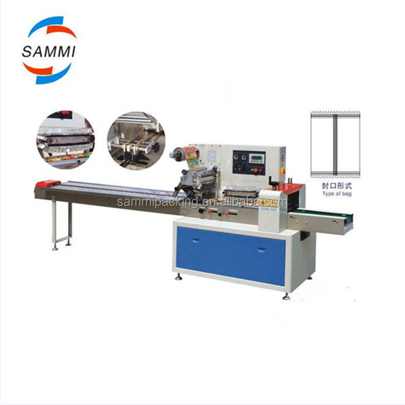 DBW-250 Düşük Fiyatlı Otomatik Çikolata Şekerleme Bar Kurabiye Akış Paketleme Yatay Gıda Yastık Paketleme Makinesi