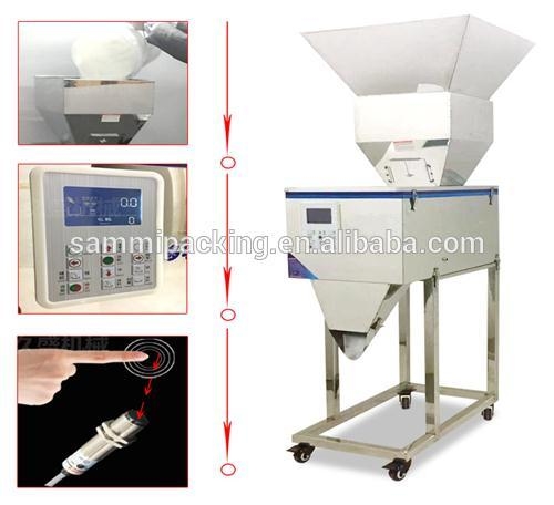 Yüksek Kalite 100-3000g Ağırlama Makinesi Yarım Otomatik Baharat Tozu Ağırlama Doldurma Makinesi titreşim Büyük Hopperli Ağırlayıcı