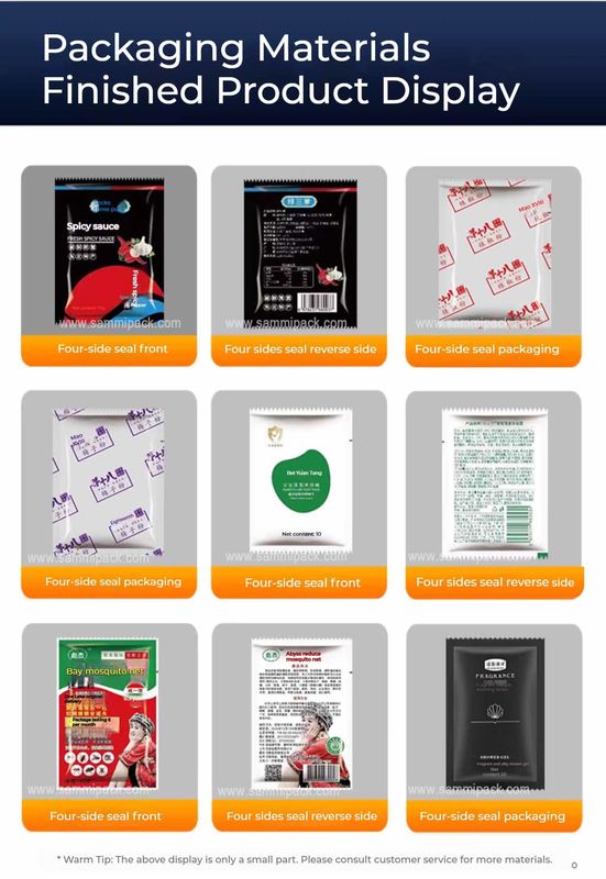 Küçük poşet Sıvı Sos Ketçap Ambalaj Makinesi 4 Yan Mühür Çuvalı Üretici Gıda Uygulamaları için İyi Fiyat Çuval Ambalaj