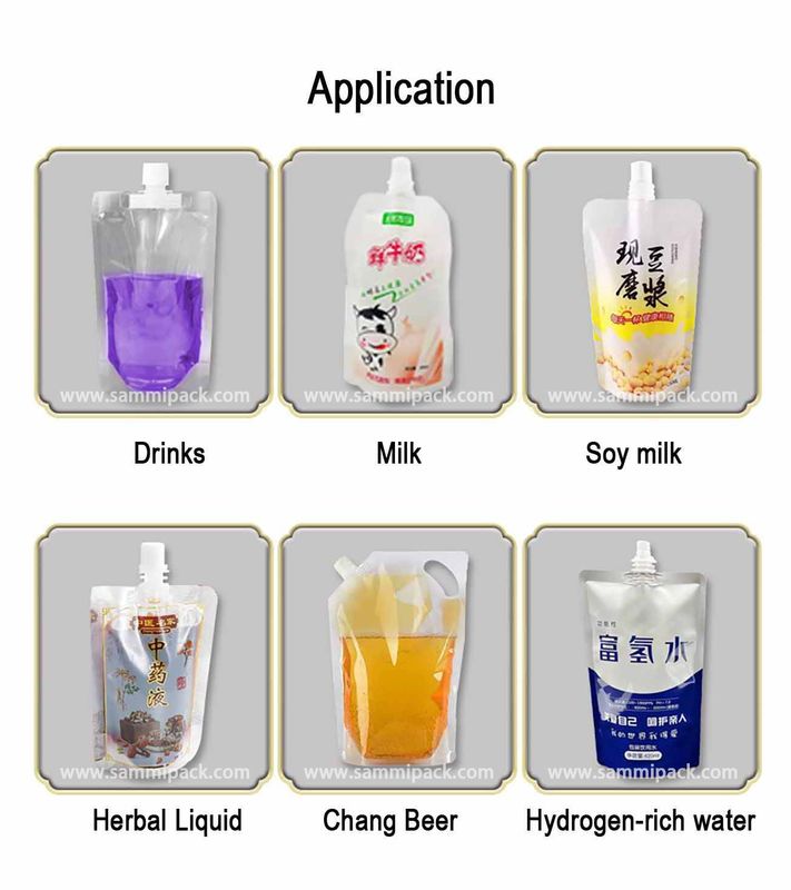 2025 Yeni Çift Nozüllü Sıvı Su Çıkışlı Poşet Torba Dolum Makinesi Ayakta Duran Nozüllü Torba Yarı Otomatik Dolum ve Kapatma