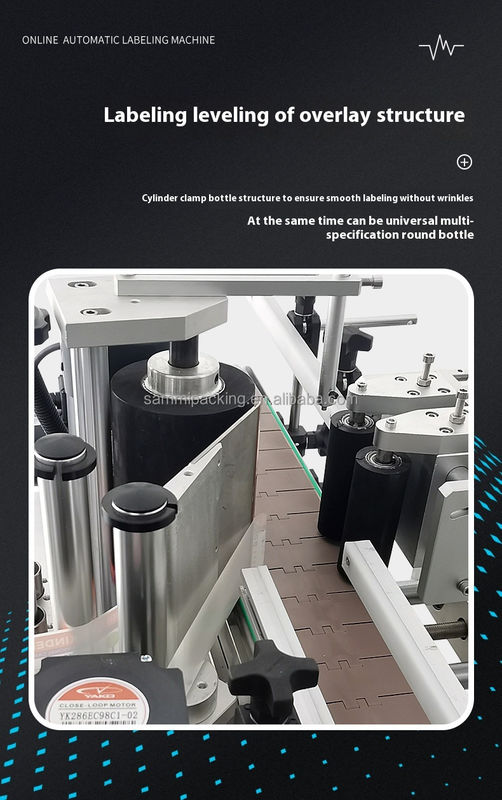 Yüksek Hızlı Şişe Yapıştırıcı Etiket Uygulayıcı Su Ampulası Şişe Otomatik Yuvarlak Cam Şişe Etiketleme Makinesi