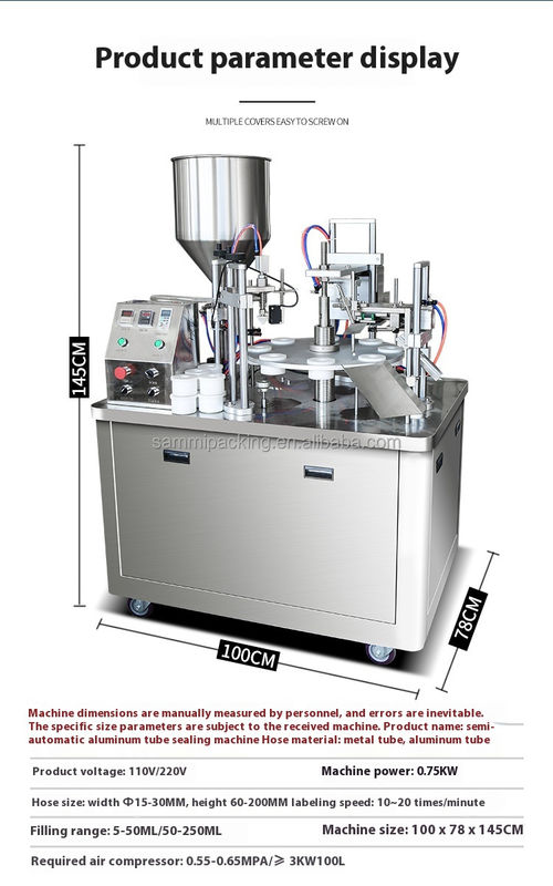 Düşük Fiyatlı Yumuşak Tüp Doldurma ve Sızdırma Makinesi Yarım Otomatik Plastik Tüp Doldurma Sızdırma Makinesi