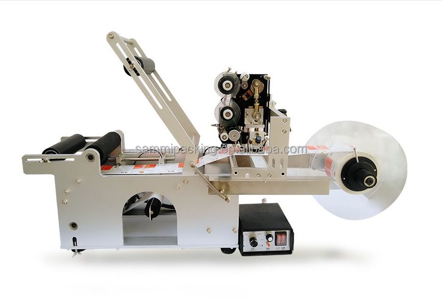 Yarı Otomatik Yuvarlak Şişe Etiketleyicisi, Üretim Tarihi ile Etiketleme Makinesi, Seri Numarası Kodu Baskı