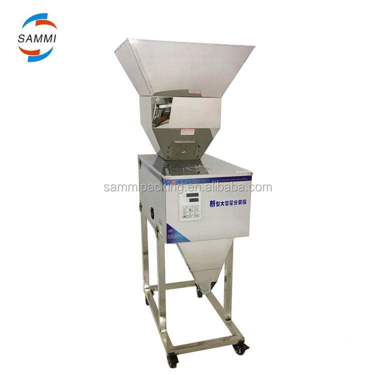 Yüksek Kaliteli 100-3000g Yarı Otomatik Granül/Toz/Pirinç/Kahve/Baharat Tartım Dolum Makinesi Büyük Huni ile