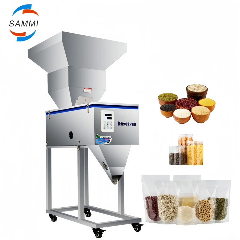 En Yeni 100-2500g Büyük Kapasiteli Tahıl Baharat Kuruyemiş Tohum Gıda Tartı Makinesi, Büyük Hazneli