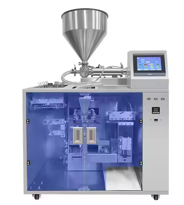 Zincir Paket Dik Duran Fermuarlı Kese Paketleme Makinesi Köpek Maması Tartım Dolum Sızdırmazlık Makinesi Plastik Torba Ambalajı İçin