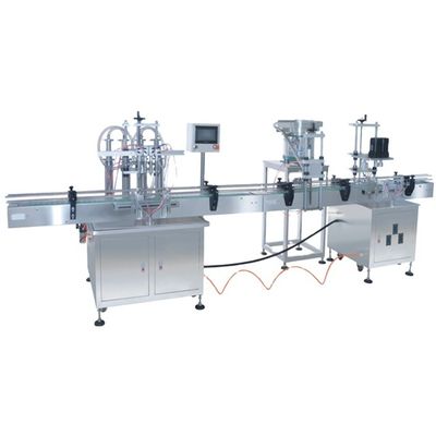 Otomatik şişe etiketleyicisi sıvı doldurma kapağı ve etiketleme makinesi