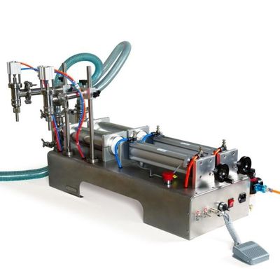 Elektrikli Sıvı Doldurma Paketleme Makinesi, Yatay Çift Başlı Piston Doldurucu