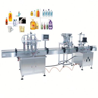 Otomatik Zeytin Yemek Yağı İçme Mineral İçecek Meyve suyu Esanslı Yağ deterjan Şişeler Doldurma ve Kaplama Makinesi