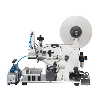 Düz yüzey ambalaj etiketleme makinesi şişe kapağı için yarı otomatik