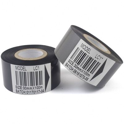 Siyah Plastik Sıcak Folyo Kurdele 25mm 30mm 35mm Son Kullanım Tarihi Yazıcısı için