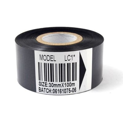 35mm 100m Siyah Paket Tüketilebilir Malzemeler, Tarih Kodlayıcısı için Sıcak Damgalama Şerit